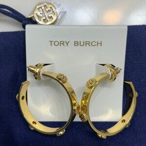 TORY BURCH HOOP EARRINGS